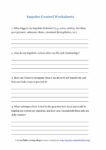 Impulse Control Worksheets