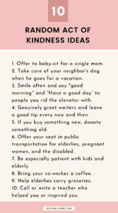 act of kindness ideas