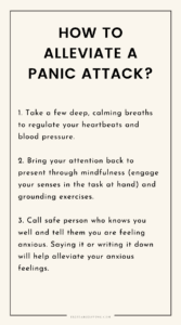 how to manage a panic attack