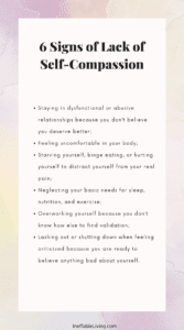 signs of lack of self-compassion
