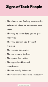 signs of toxic people