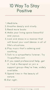 10 things to do to stay positive