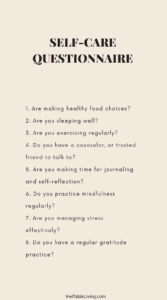 Self-care questionnaire