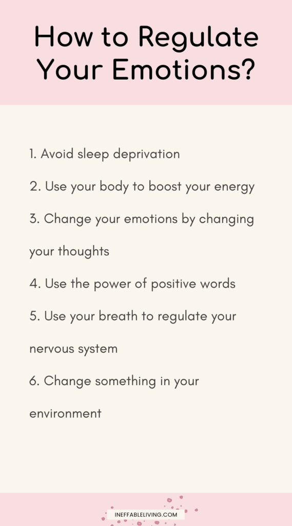 how to regulate emotions?