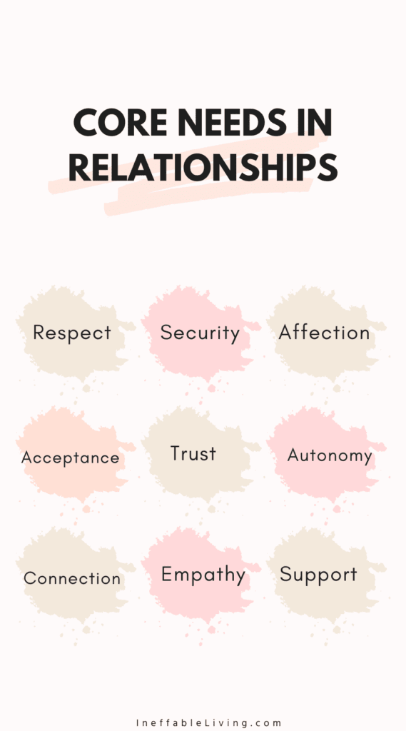 Emotional needs in relationship - Core Needs In Relationships Top 10 Emotional Needs In a Relationship (+FREE Relationship Worksheets)