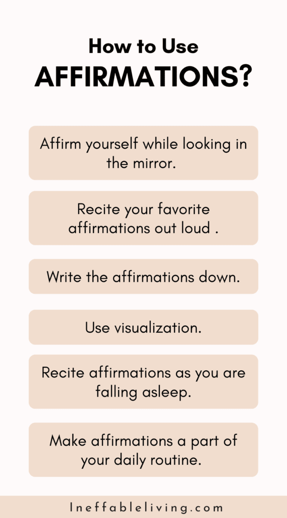 how to use affirmations