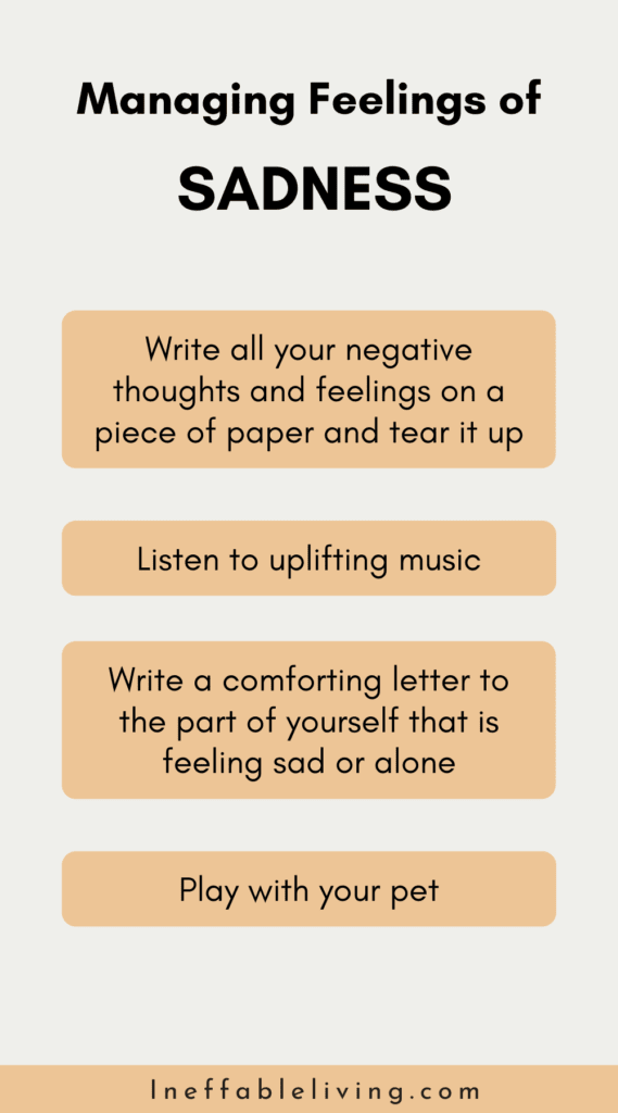 manage feelings of sadness