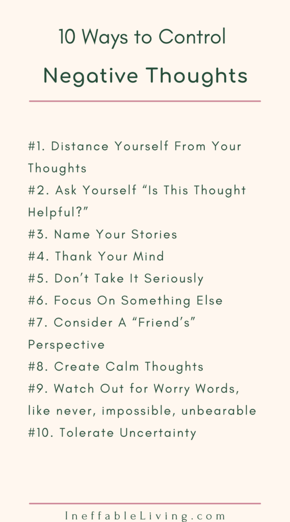 inner teenager healing  10 Ways to Control Negative Thoughts