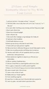 25 Easy and Simple Romantic Ideas to Try With Your Lover