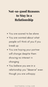 Not-so-good Reasons to Stay in a Relationship