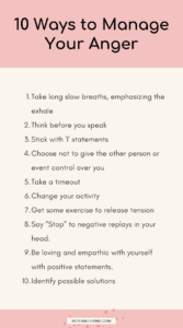 10 Ways to Manage Your Anger