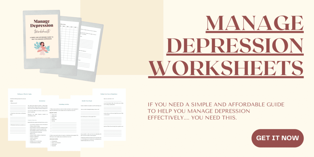 manage depression worksheets