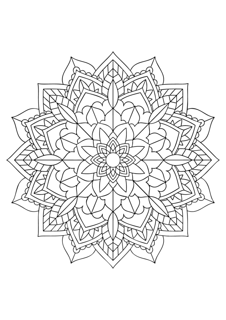 coloring Mandala free Printable