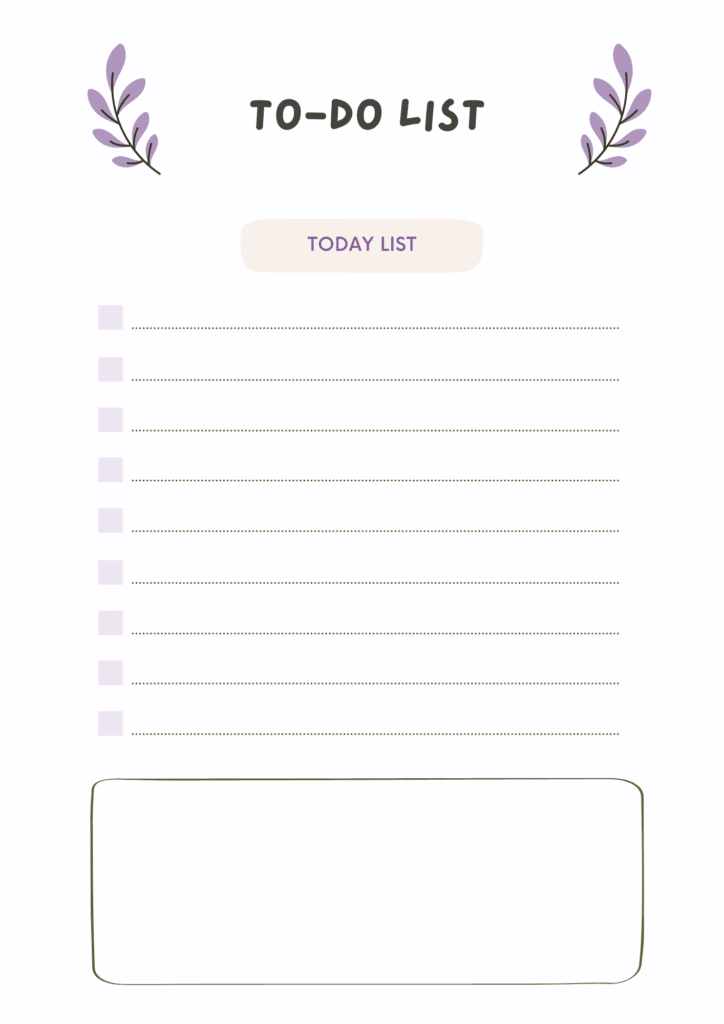 todo list free Printable