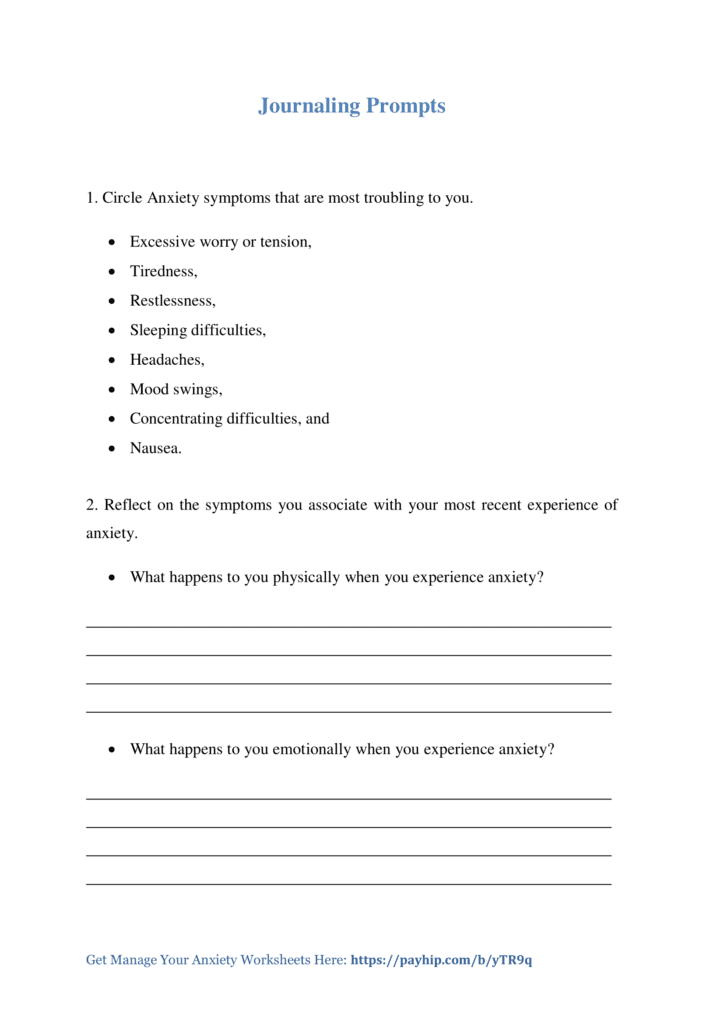 Anxiety Worksheets-1 Living With Generalized Anxiety Disorder: Top 10 CBT Exercises For Generalized Anxiety Disorder Relief