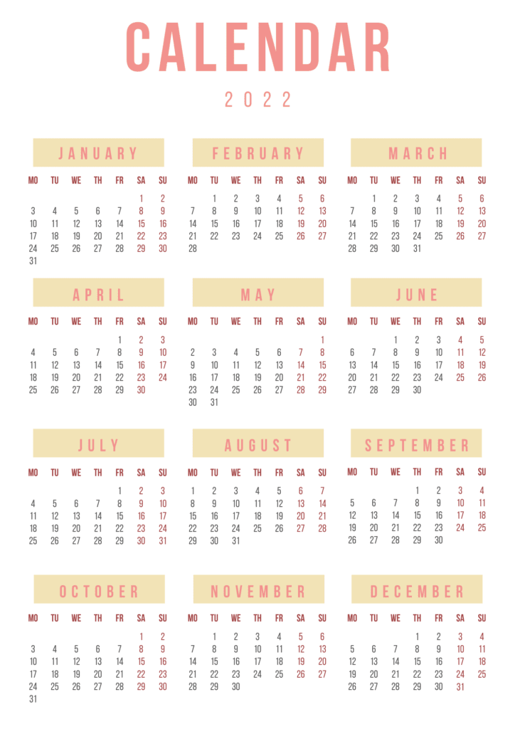 Free Printables - Calendar