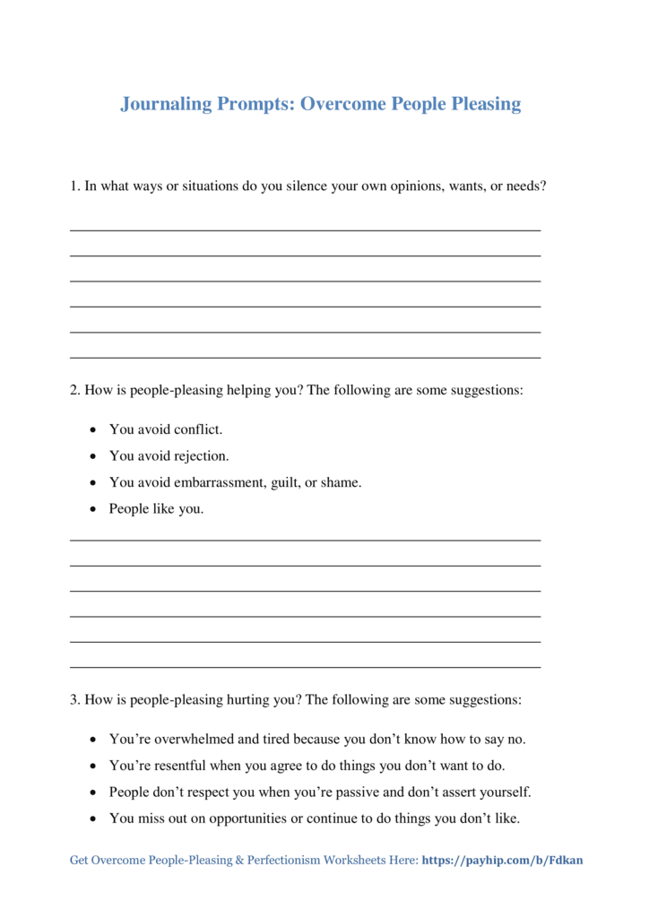 Overcome People-pleasing and Perfectionism Worksheets-1