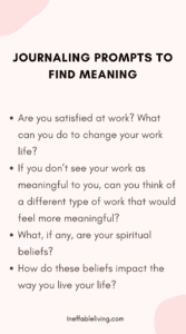 journaling prompts for finding meaning