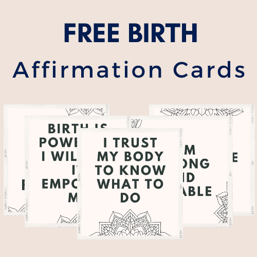 Free Birth Affirmation Cards