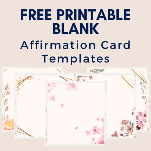 Printable Blank Affirmation Card Templates