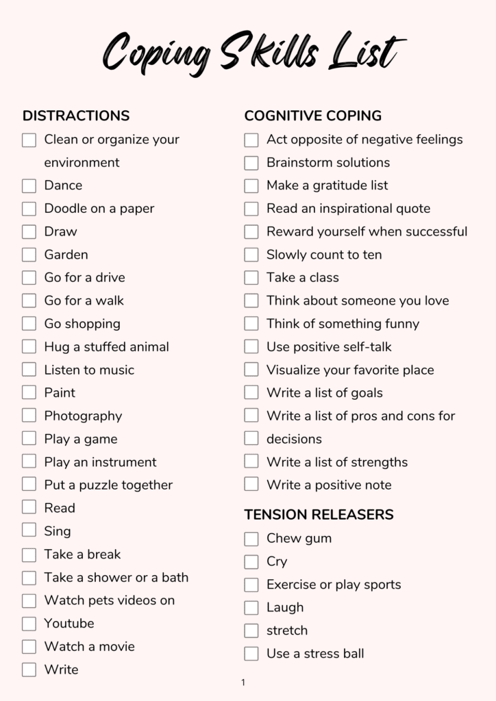 100 coping skills pdf download