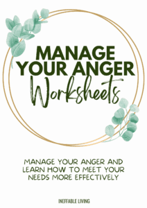 manage your anger worksheets