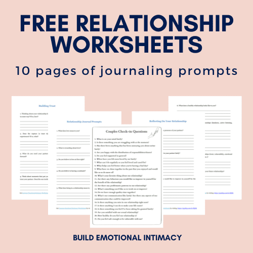 FREE relationship worksheets