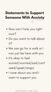 Statements to Support Someone With Anxiety