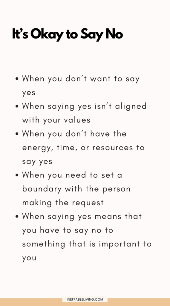 It’s Okay to Say No - Journal Prompts For Boundaries