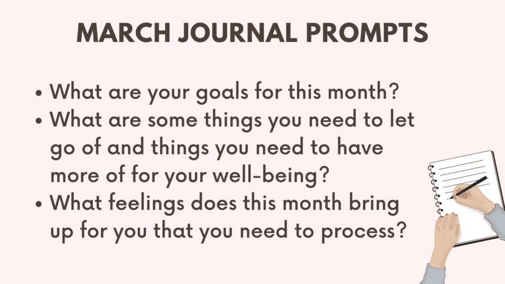 March Journal Prompts For Adults
