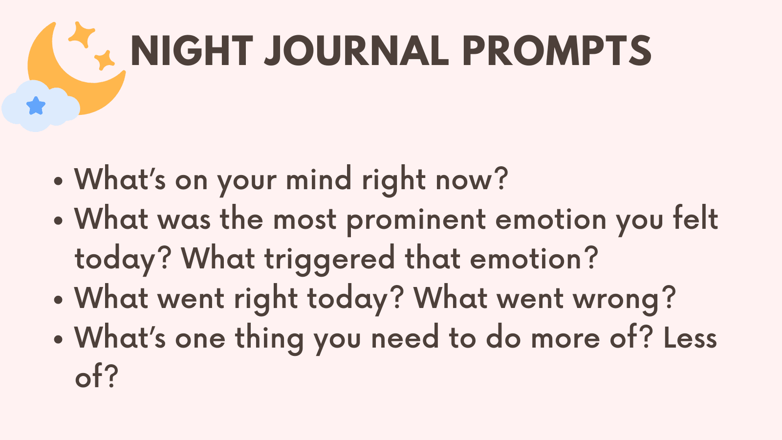 Best 25 Night Journal Prompts To Help You Sleep Faster ( FREE Download PDF)
