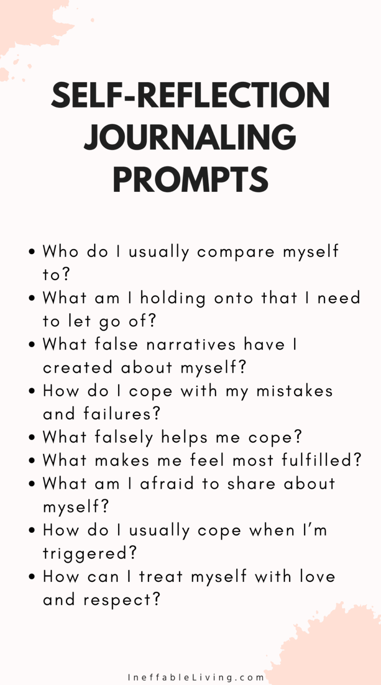 Top 25 Self Reflection Journal Prompts (+FREE Self-Reflection Worksheet)