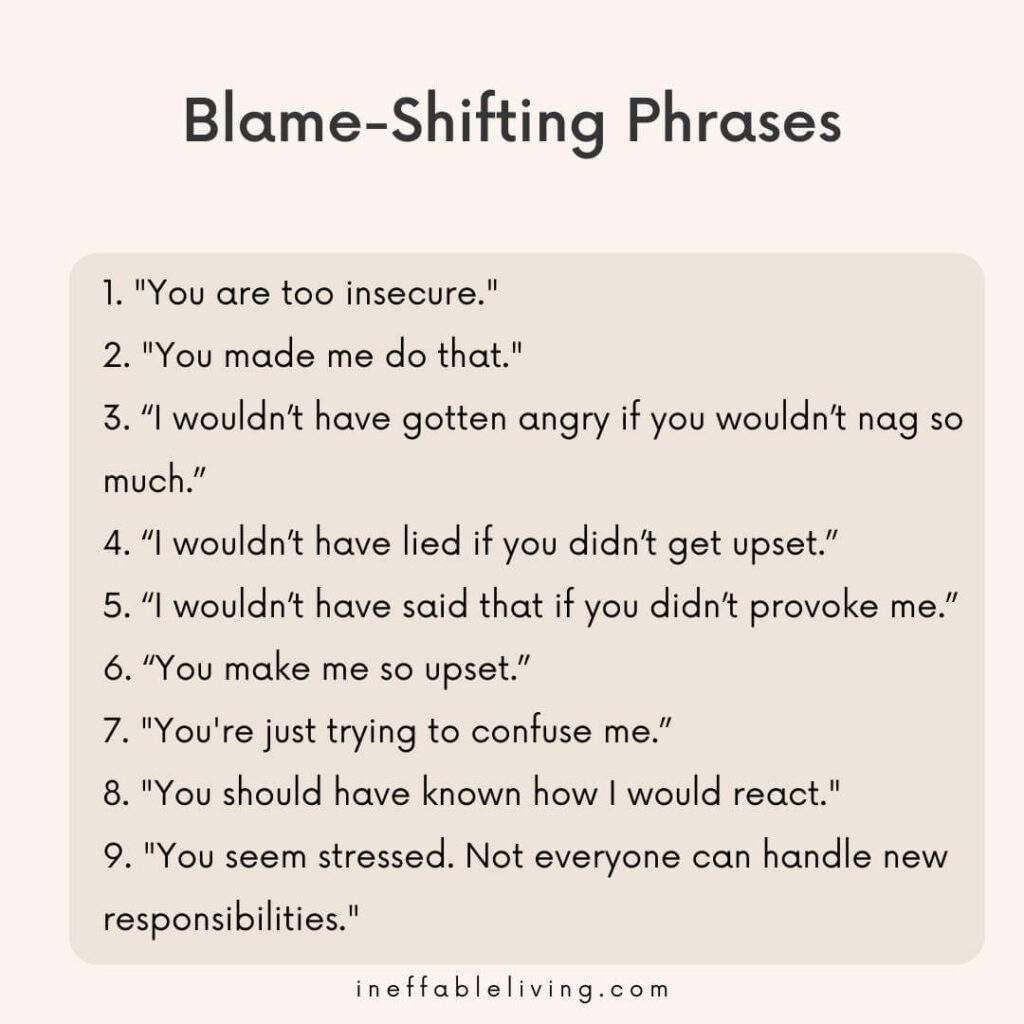 Blame-Shifting Phrases