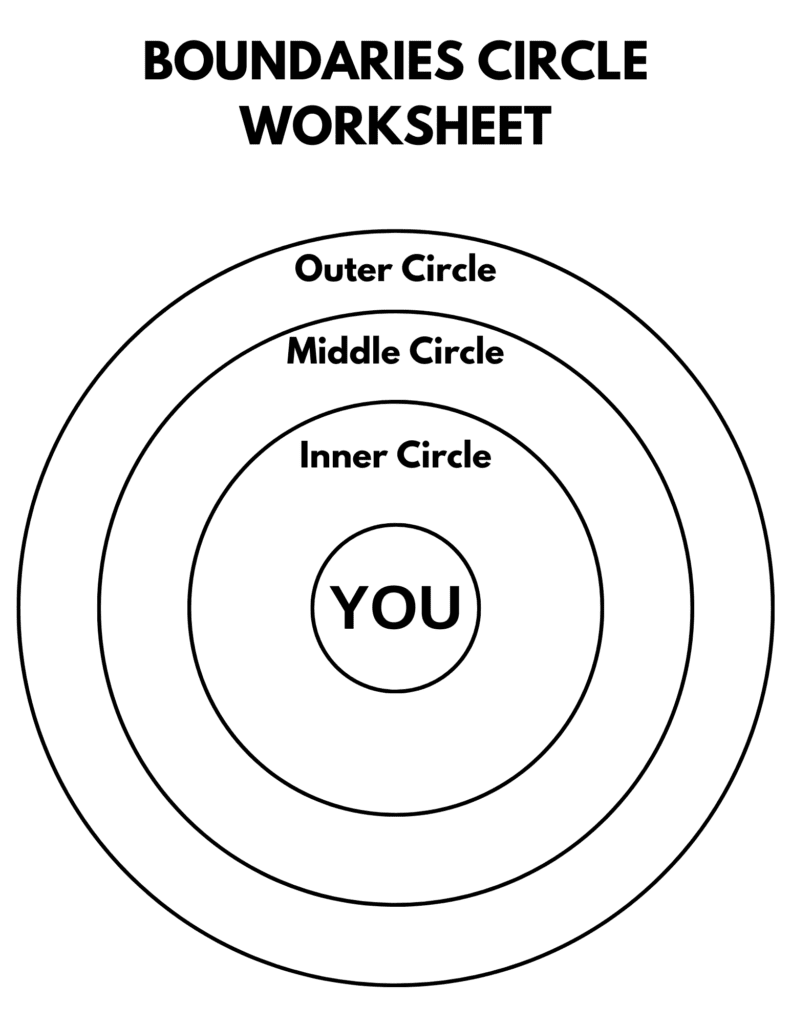 Boundaries Circle Worksheet PDF Download 