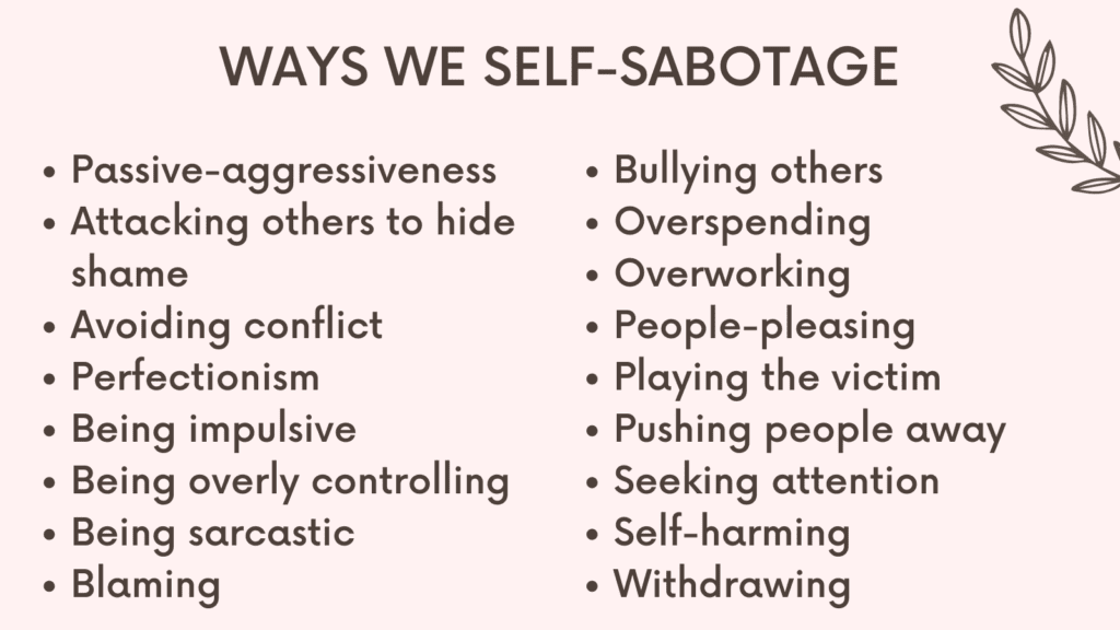Self Sabotage Journal Prompts