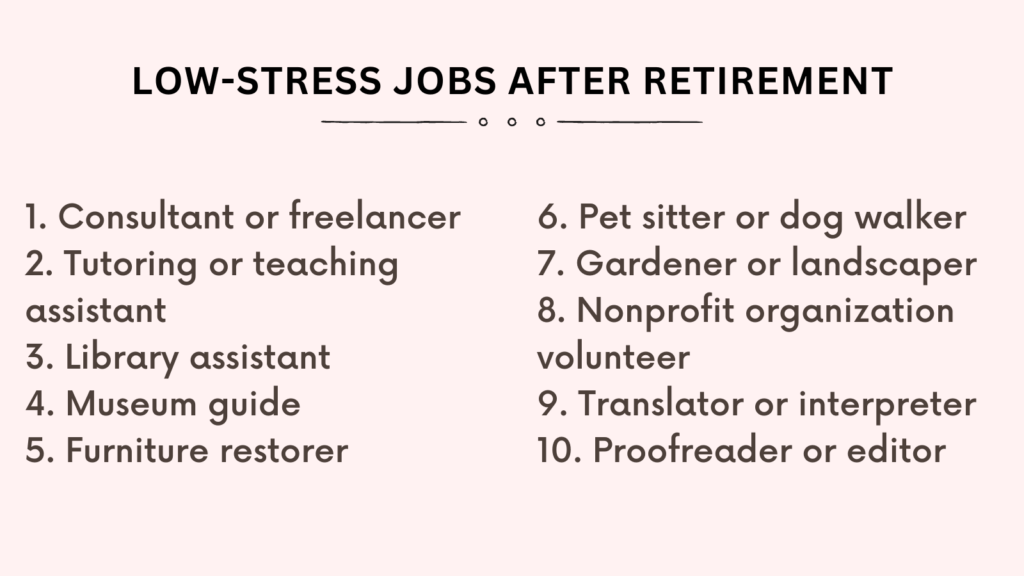 Low-Stress Jobs After Retirement