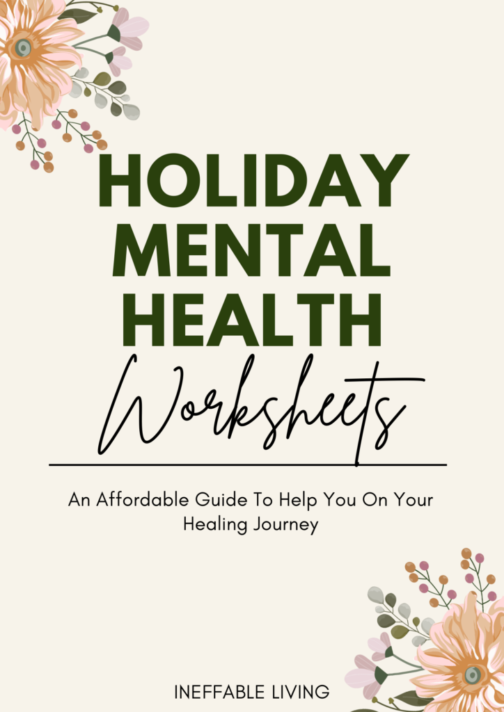 Holiday Mental Health Worksheets