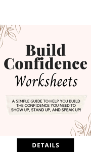 Building Self Confidence Worksheets