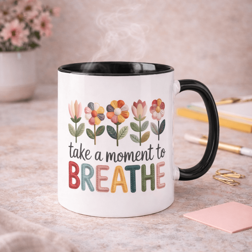 Take a Moment to Breathe Ceramic Mug
