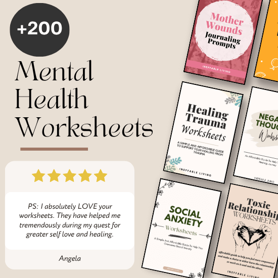 Mental Health Worksheets - Therapy resources - counselling activities - Therapy tools