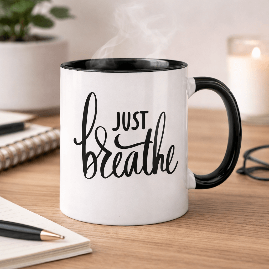 Just Breathe Ceramic Mug